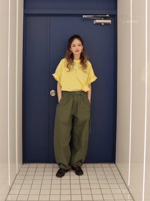 胸刺繍ロゴマルチポケットオーバーサイズテックワッシャー