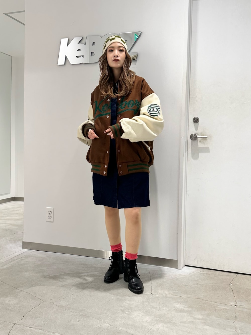 スタジャンを使った「keboz」の人気ファッションコーディネート