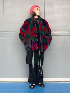 「Kaorinomori」｜「アイテム（ハンチング/ベレー帽）」を使った、kiki729さん（レディース・150cm）の冬コーディネート