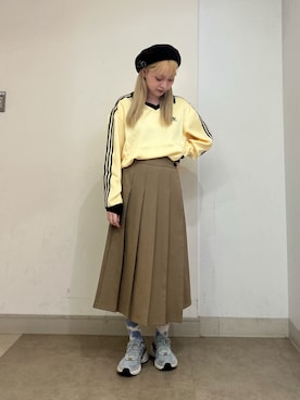 「アイテム（ハンチング/ベレー帽）」を使った、kiki729さん（レディース・150cm）の秋コーディネート