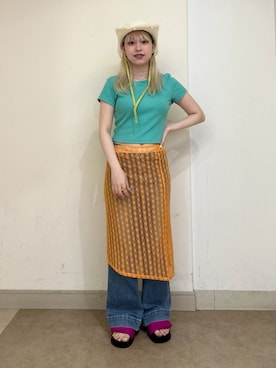 「アイテム（スカート）」を使った、kiki729さん（レディース・150cm）の夏コーディネート