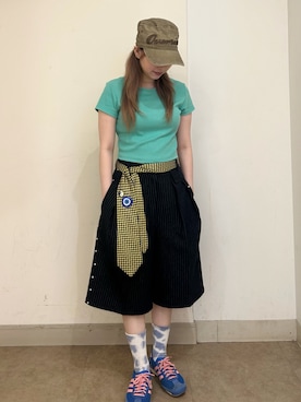 「OVERRIDE（オーバーライド）のアイテム」を使った、kiki729さん（レディース・150cm）の夏コーディネート