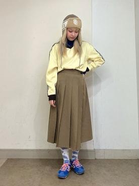 「アイテム（ニットキャップ/ビーニー）」を使った、kiki729さん（レディース・150cm）の秋コーディネート