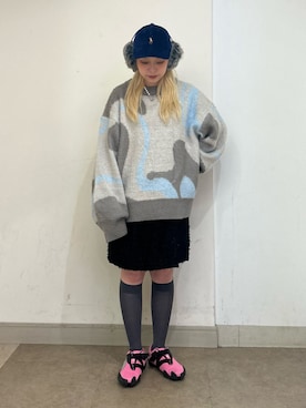 「アイテム（イヤーマフ）」を使った、kiki729さん（レディース・150cm）の冬コーディネート