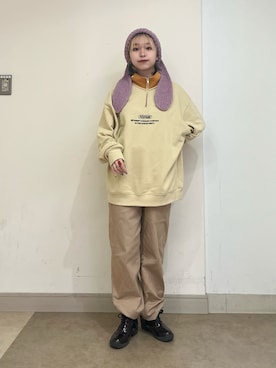 「アニマル」｜「アイテム（帽子）」を使った、kiki729さん（レディース・150cm）の春コーディネート