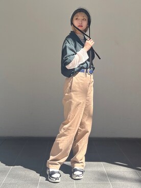 「Kaorinomori」｜「アイテム（ニットキャップ/ビーニー）」を使った、kiki729さん（レディース・150cm）の秋コーディネート