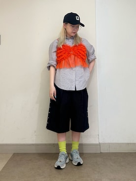 「アイテム（メガネ）」を使った、kiki729さん（レディース・150cm）の夏コーディネート