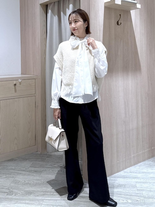 【美easy】ウーリッシュワンタックワイドパンツ【セットアップ対応/洗える】