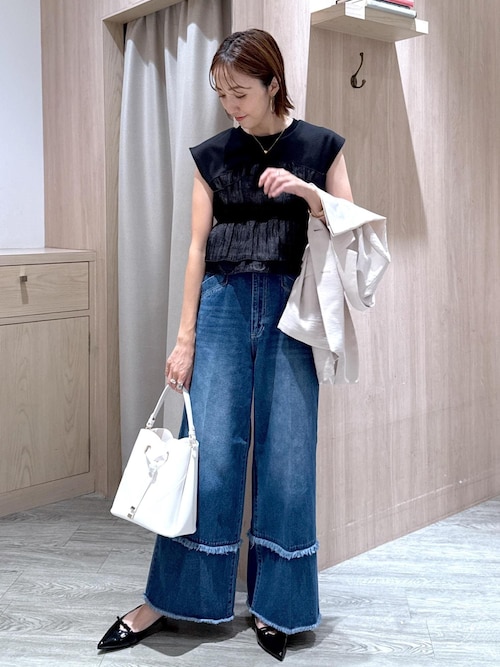 美easy】ハーフスリーブジャケット/セットアップ対応・洗える