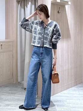 「アイテム（カーディガン/ボレロ）」を使った、eric08さん（レディース・166cm・30代）の冬コーディネート