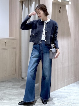 「VIS（ビス）のアイテム（デニムパンツ）」を使った、eric08さん（レディース・166cm）の秋コーディネート