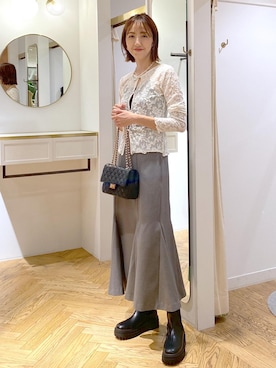 「お呼ばれ」｜「アイテム（ブーツ）」を使った、eric08さん（レディース・166cm）の秋コーディネート