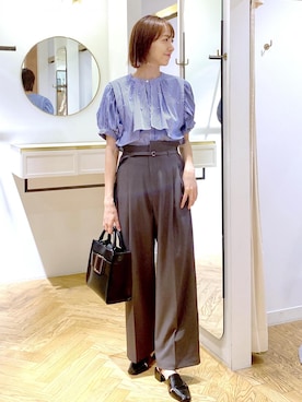 「VIS（ビス）のビッグバックル2ＷAYバッグ（ハンドバッグ）」を使った、eric08さん（レディース・166cm）の夏コーディネート