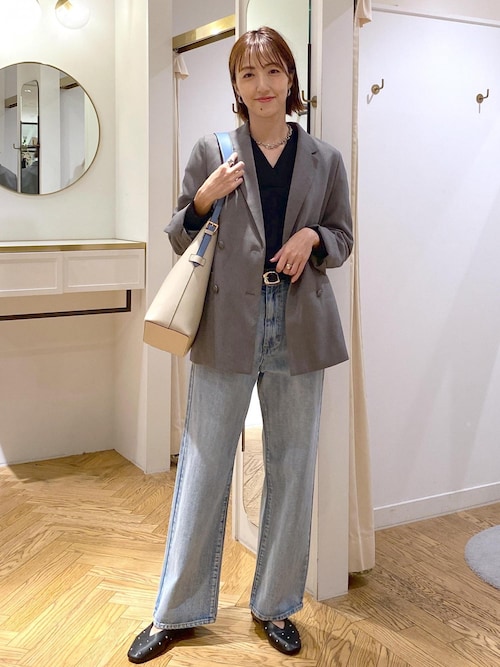セール】もちっとふわふわスフレタッチニュアンスVネックプル