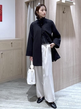 「アイテム（スラックス）」を使った、eric08さん（レディース・166cm・30代）の冬コーディネート