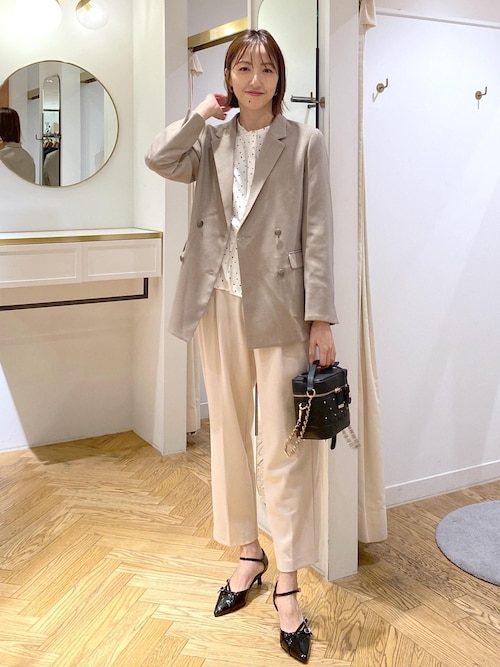 VIS パンツ 「美warm」ストレッチベルト付きハイウエスト
