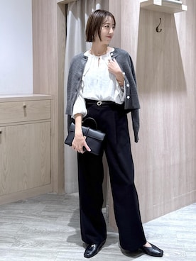 「アイテム（スラックス）」を使った、eric08さん（レディース・166cm・30代）の秋コーディネート