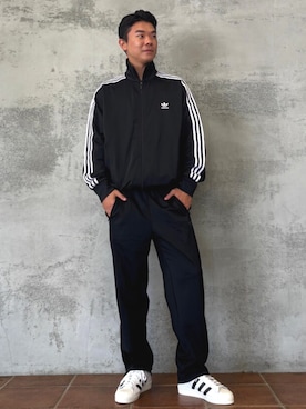 「アイテム（ジャージ）」を使った、mdさん（メンズ・173cm）の夏コーディネート