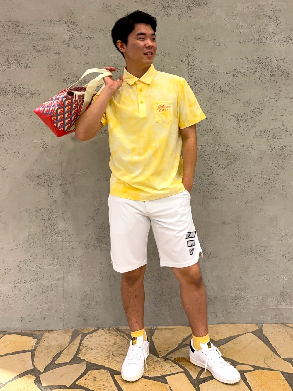 【アディダスゴルフ】PLAYGREEN タイダイプリントセットアップ adidas（アディダス） tシャツ PLAYGREENタイダイプリント リラックス