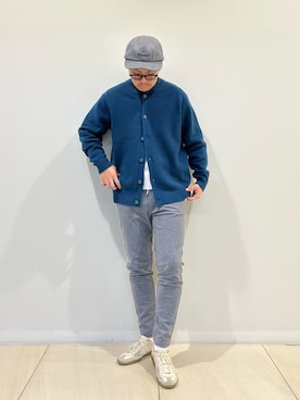 「アイテム（カーディガン/ボレロ）」を使った、MIZUTAさん（メンズ・174cm・30代）の冬コーディネート