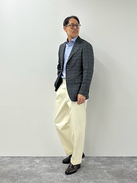 「NOLLEY’S（ノーリーズ）のアイテム」を使った、MIZUTAさん（メンズ・174cm）の夏コーディネート