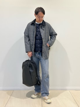 「アイテム（ダウンジャケット/コート）」を使った、MIZUTAさん（メンズ・174cm）の秋コーディネート