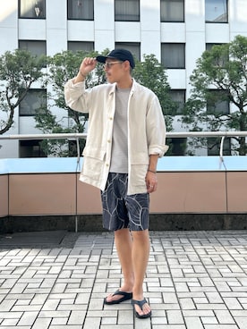 「NOLLEY’S（ノーリーズ）のアイテム」を使った、MIZUTAさん（メンズ・174cm）の夏コーディネート