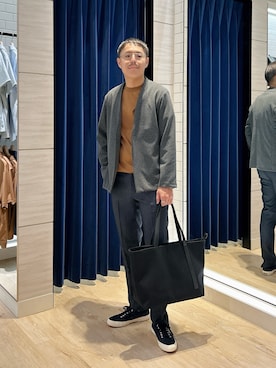 「アイテム（ノーカラージャケット）」を使った、MIZUTAさん（メンズ・174cm）の夏コーディネート