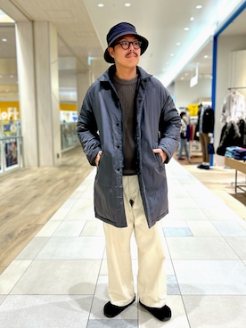 「NOLLEY'S」｜「アイテム（ダウンジャケット/コート）」を使った、MIZUTAさん（メンズ・174cm）の冬コーディネート