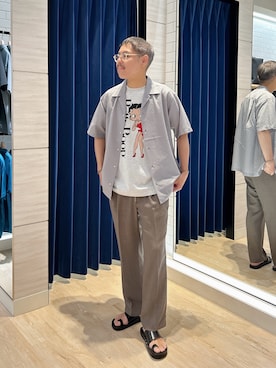 「NOLLEY'S goodman（ノーリーズグッドマン）のアイテム」を使った、MIZUTAさん（メンズ・174cm）の夏コーディネート
