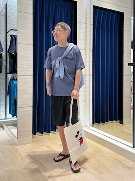 「アイテム（バッグ）」を使った、MIZUTAさん（メンズ・174cm・30代）の夏コーディネート