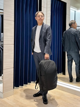 「アイテム（バッグ）」を使った、MIZUTAさん（メンズ・174cm・30代）の秋コーディネート