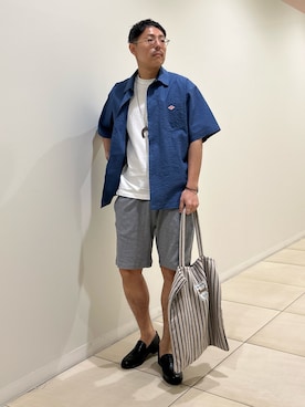 「DANTON（ダントン）のアイテム」を使った、MIZUTAさん（メンズ・174cm）の春コーディネート