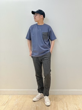 「NOLLEY’S（ノーリーズ）のアイテム」を使った、MIZUTAさん（メンズ・174cm）の夏コーディネート