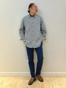 「NOLLEY'S goodman（ノーリーズグッドマン）のアイテム（パンツ）」を使った、MIZUTAさん（メンズ・174cm）の夏コーディネート