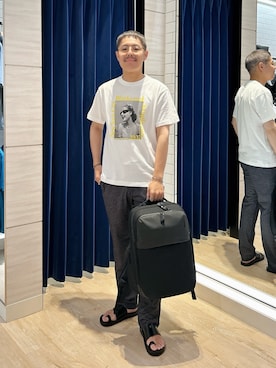 「アイテム（バックパック/リュック）」を使った、MIZUTAさん（メンズ・174cm）の夏コーディネート
