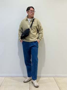 「DANTON（ダントン）のアイテム（バッグ）」を使った、MIZUTAさん（メンズ・174cm）の冬コーディネート