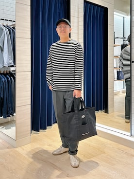 「アイテム（バッグ）」を使った、MIZUTAさん（メンズ・174cm・30代）の秋コーディネート