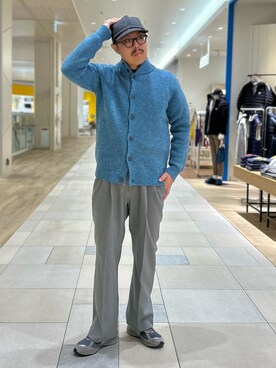 「Nine Tailor（ナインテイラー）のアイテム（帽子）」を使った、MIZUTAさん（メンズ・174cm）の冬コーディネート