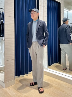 「アイテム（ジャケット/アウター）」を使った、MIZUTAさん（メンズ・174cm・30代）の夏コーディネート