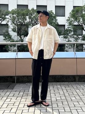 「NOLLEY’S（ノーリーズ）のアイテム」を使った、MIZUTAさん（メンズ・174cm）の夏コーディネート