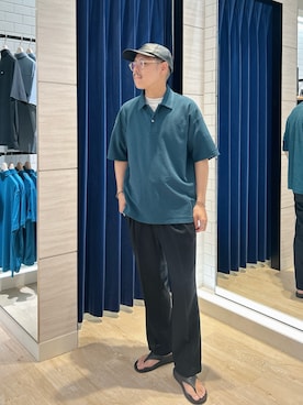 「アイテム（ポロシャツ）」を使った、MIZUTAさん（メンズ・174cm・30代）の夏コーディネート