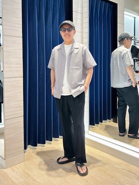 「アイテム（サンダル）」を使った、MIZUTAさん（メンズ・174cm・30代）の夏コーディネート