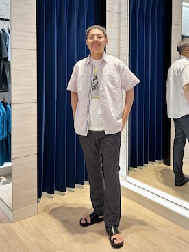 「アイテム（シャツ/ブラウス）」を使った、MIZUTAさん（メンズ・174cm）の夏コーディネート