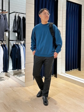 「アイテム（バックパック/リュック）」を使った、MIZUTAさん（メンズ・174cm）の秋コーディネート