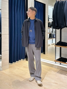 「アイテム（バックパック/リュック）」を使った、MIZUTAさん（メンズ・174cm）の秋コーディネート