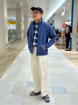 「halo commodity（ハロ　コモディティー）のアイテム（キャップ）」を使った、MIZUTAさん（メンズ・174cm）の冬コーディネート