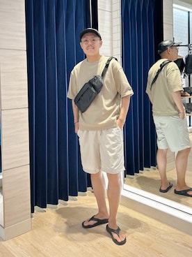 「アイテム（バッグ）」を使った、MIZUTAさん（メンズ・174cm・30代）の夏コーディネート