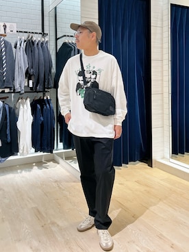 「アイテム（キャップ）」を使った、MIZUTAさん（メンズ・174cm・30代）の秋コーディネート