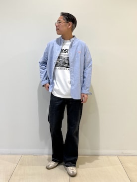 「DANTON（ダントン）のアイテム（トップス）」を使った、MIZUTAさん（メンズ・174cm）の春コーディネート